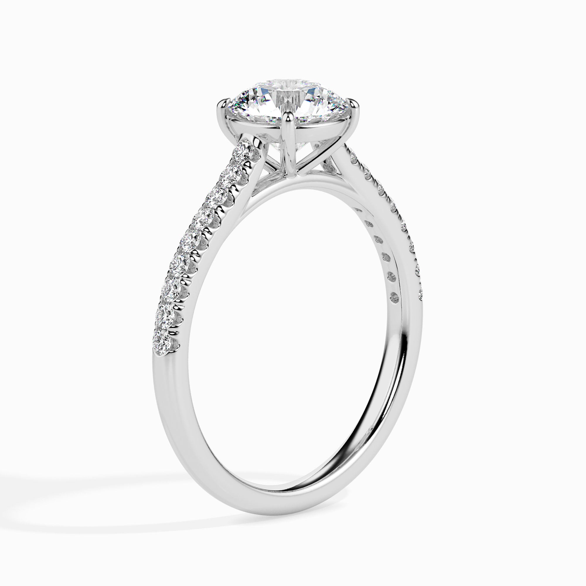 1.5 CT Solitaire Gold Ring with Lab Grown Diamonds