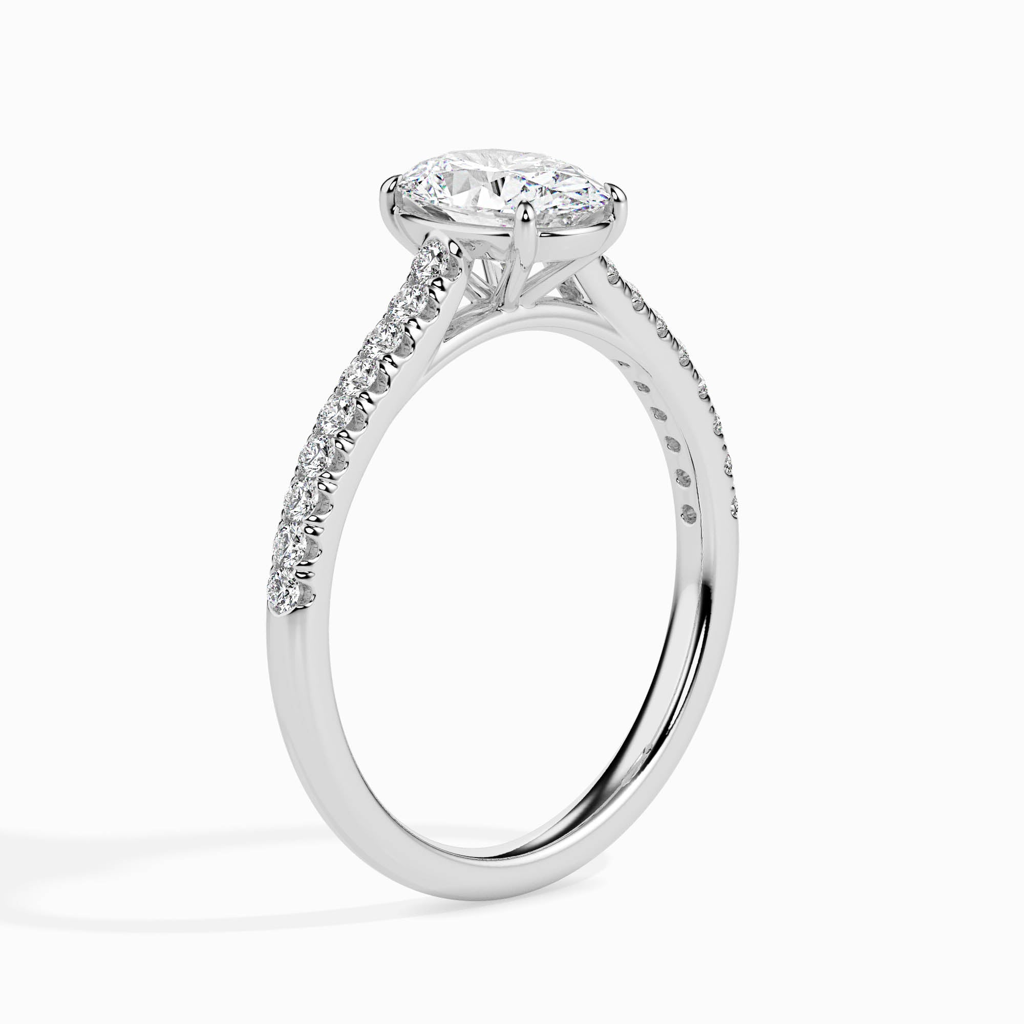 1 CT Lambency Solitaire Diamond Ring