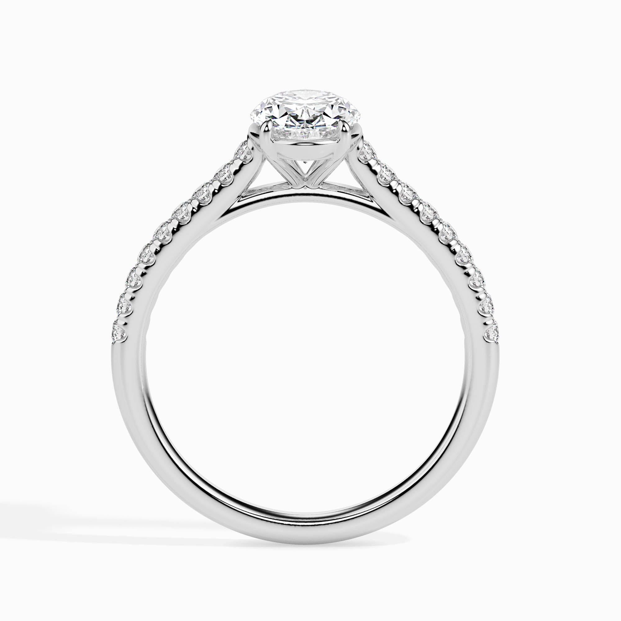 1 CT Lambency Solitaire Diamond Ring