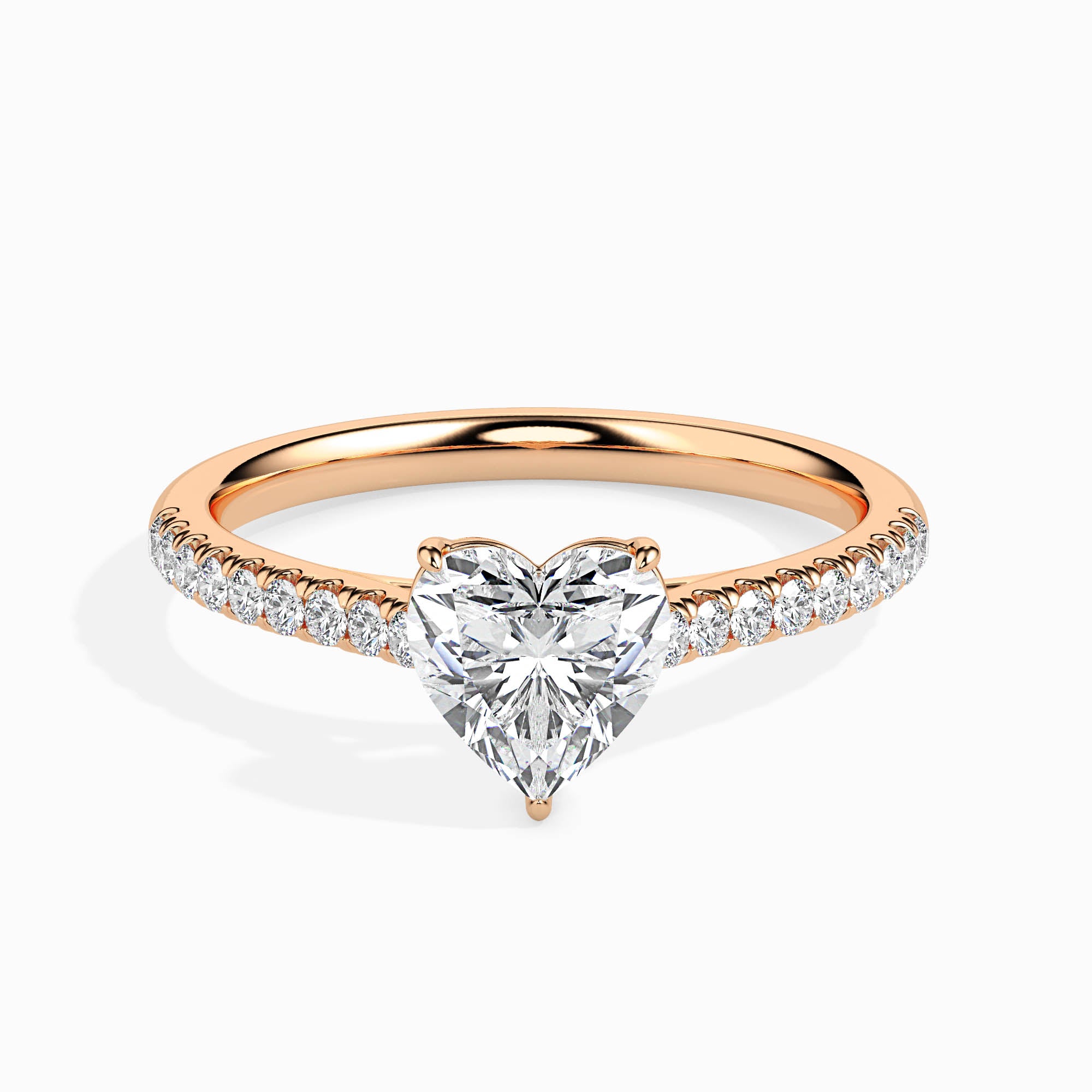 1 CT Romantic Ray of Heart Diamond Ring