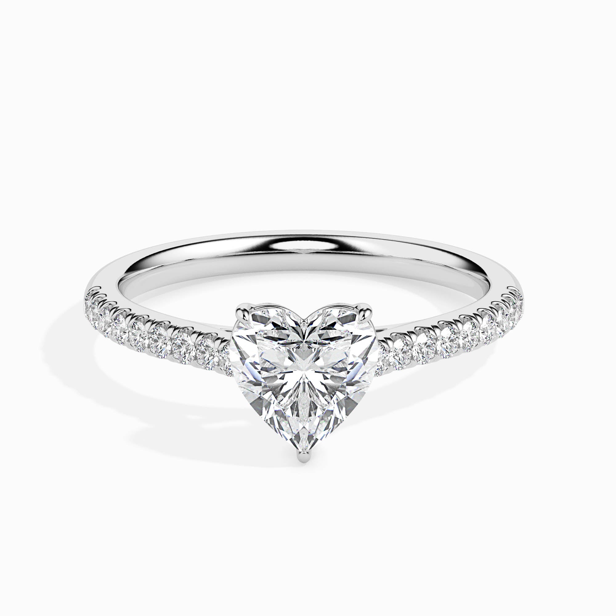 1 CT Romantic Ray of Heart Diamond Ring