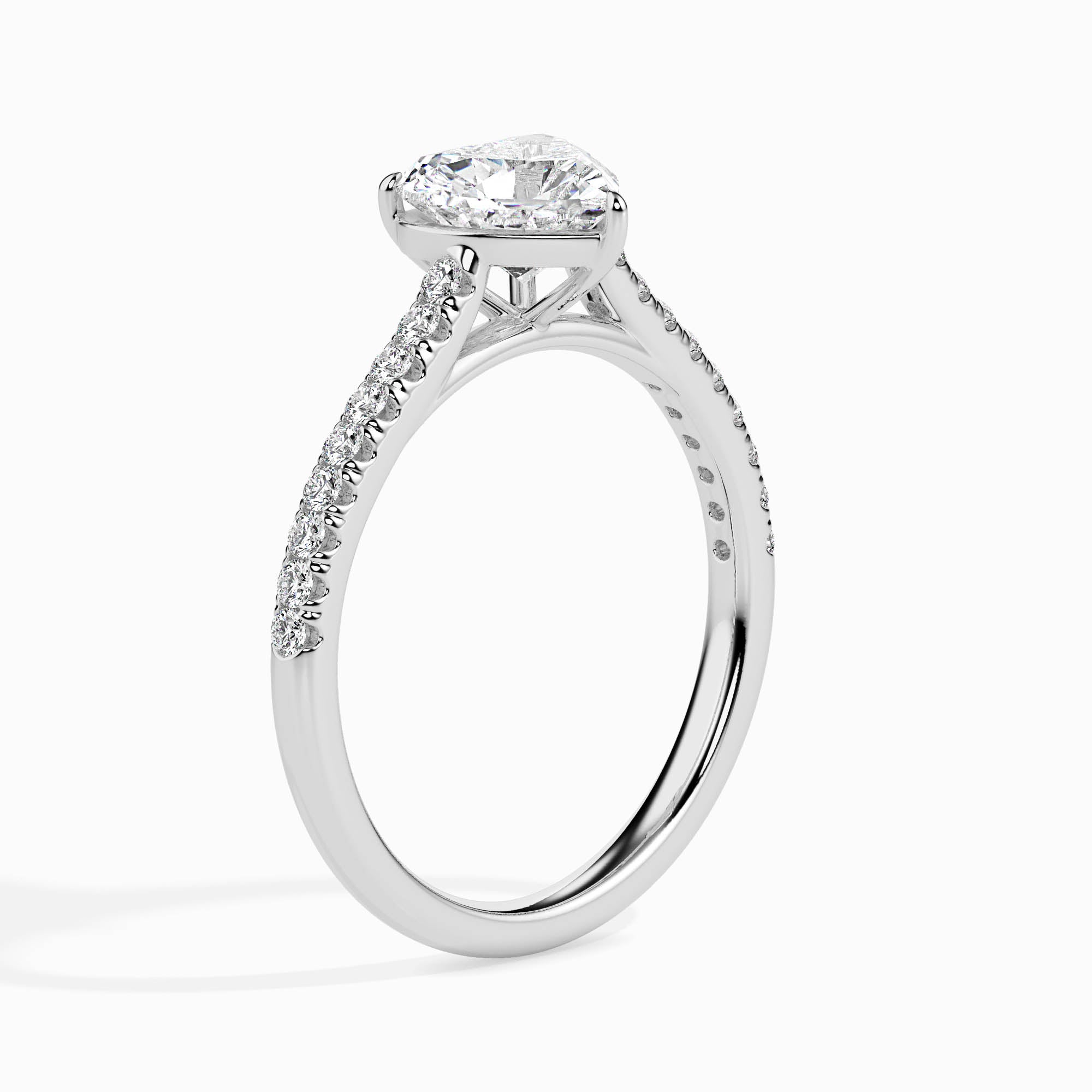 1 CT Romantic Ray of Heart Diamond Ring