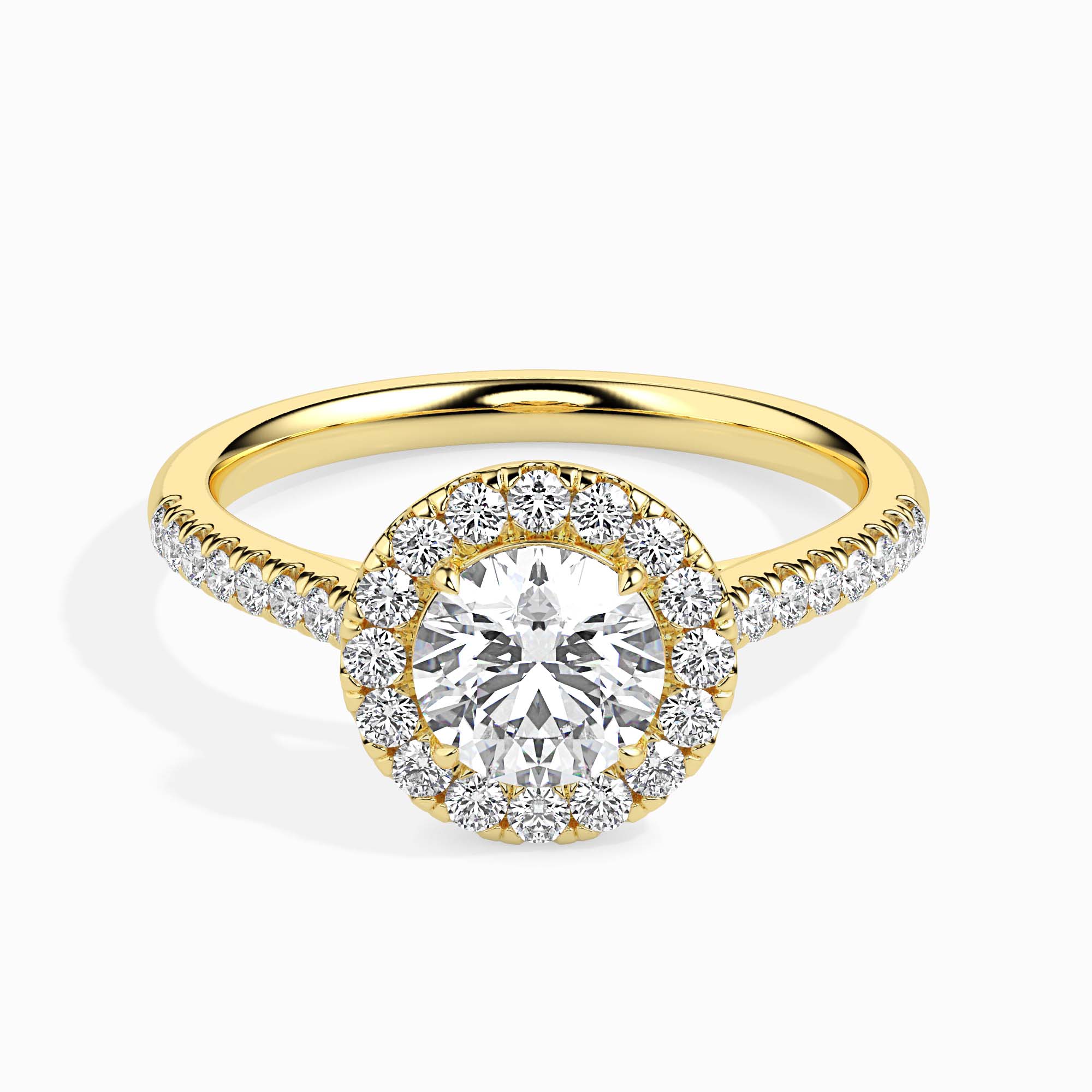 0.5 CT Golden Aura Round Diamond Ring