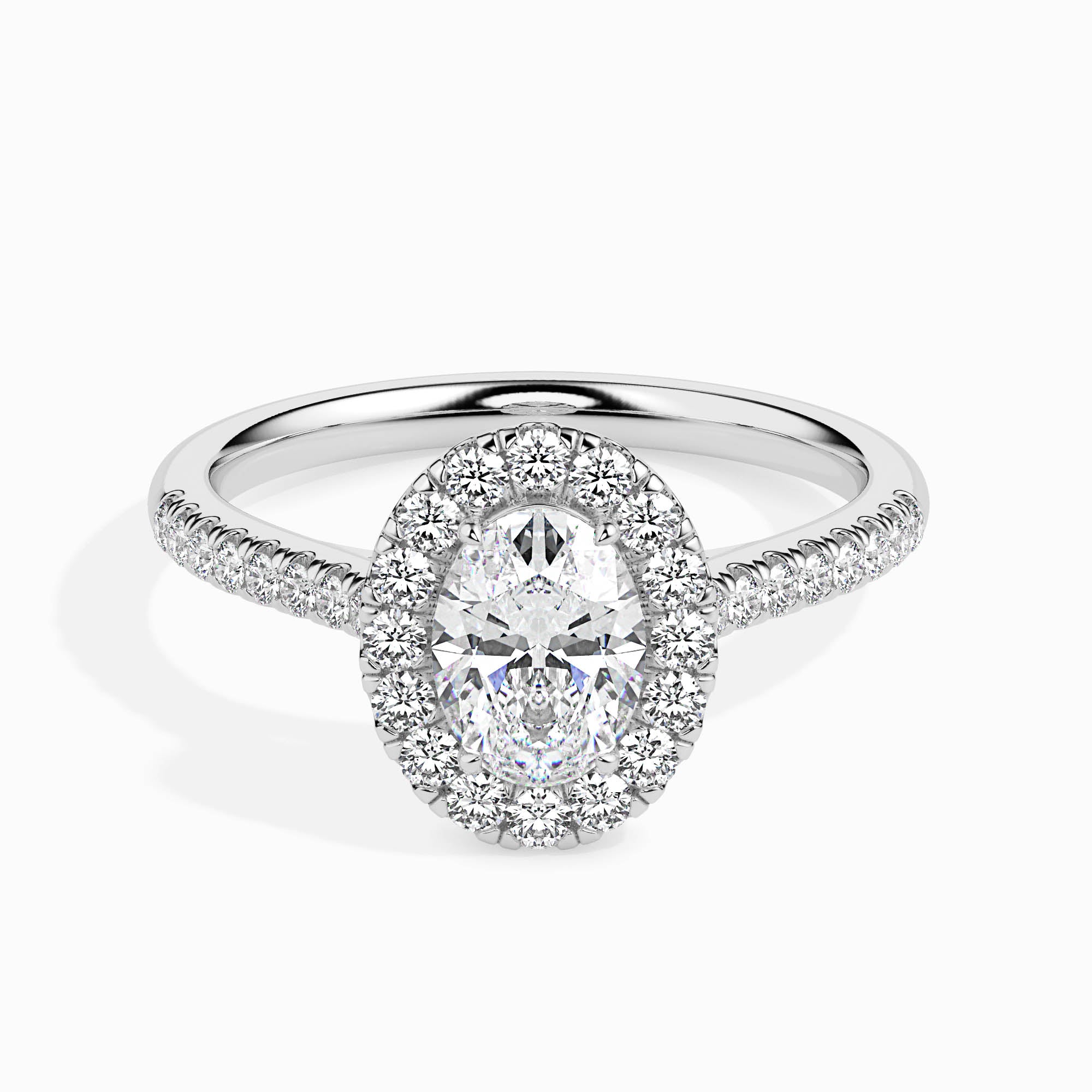 0.5 CT Radiant Classic Diamond Halo Ring