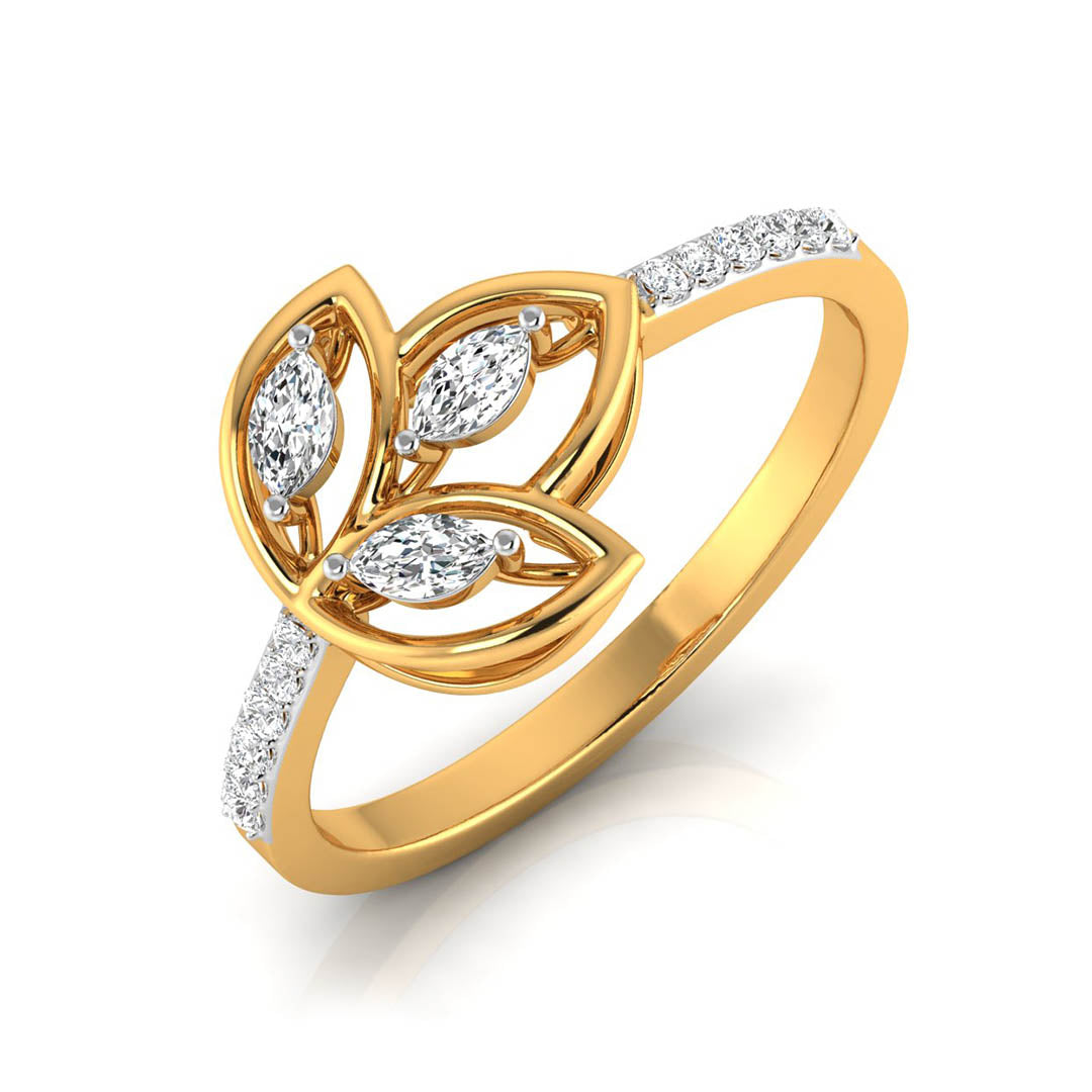 Radiant Blossom Diamond Ring