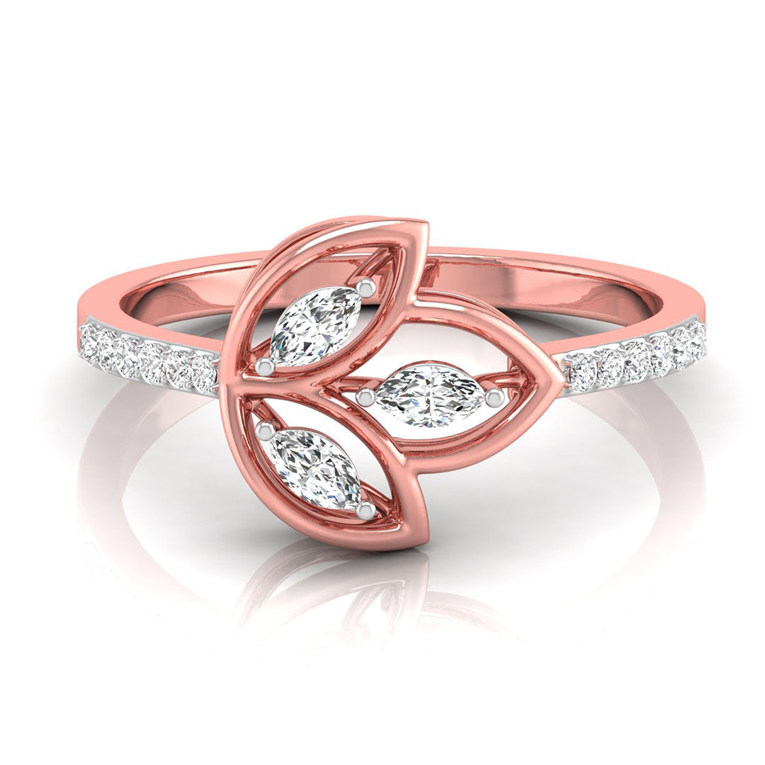 Radiant Blossom Diamond Ring