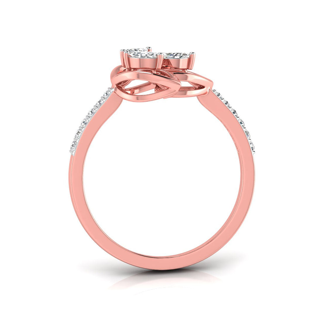 Radiant Blossom Diamond Ring