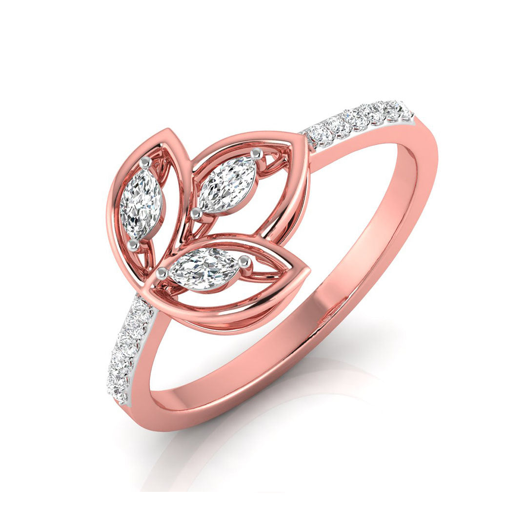 Radiant Blossom Diamond Ring