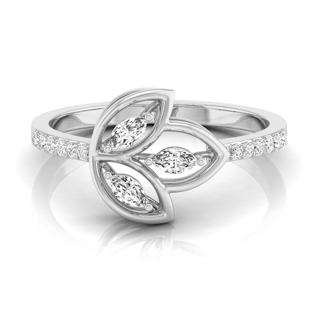 Radiant Blossom Diamond Ring