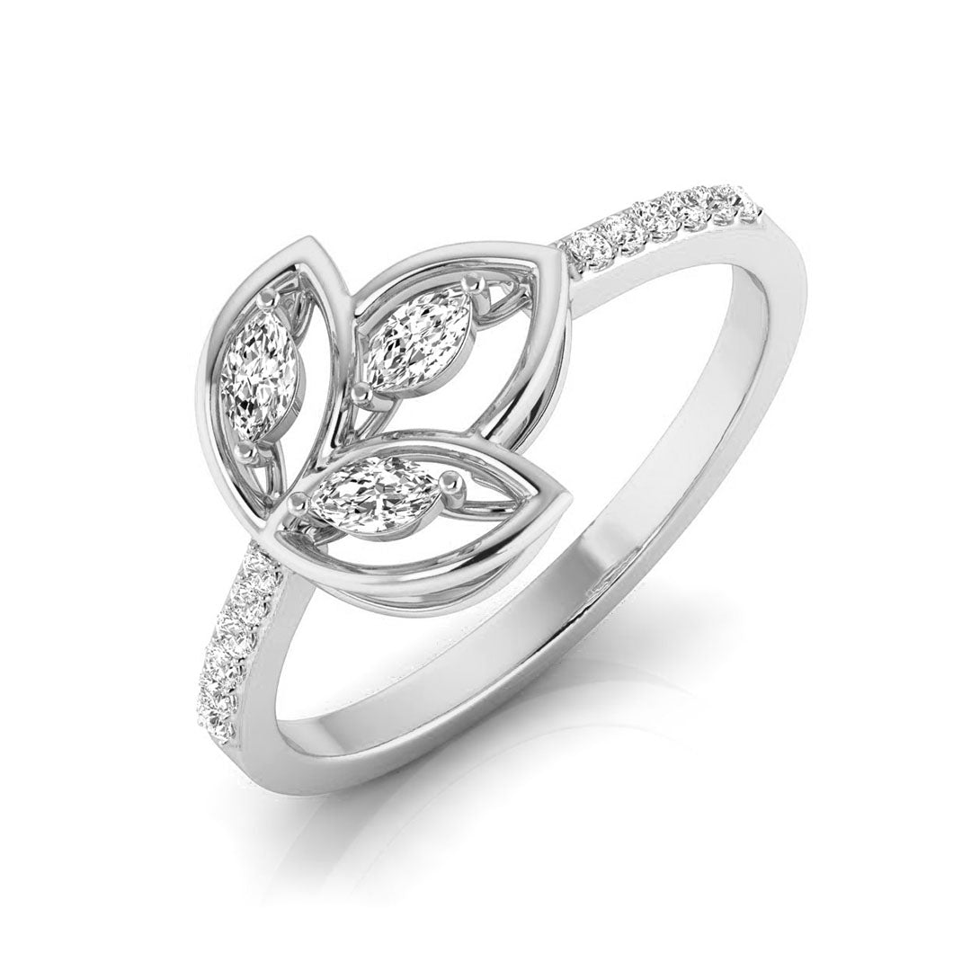 Radiant Blossom Diamond Ring