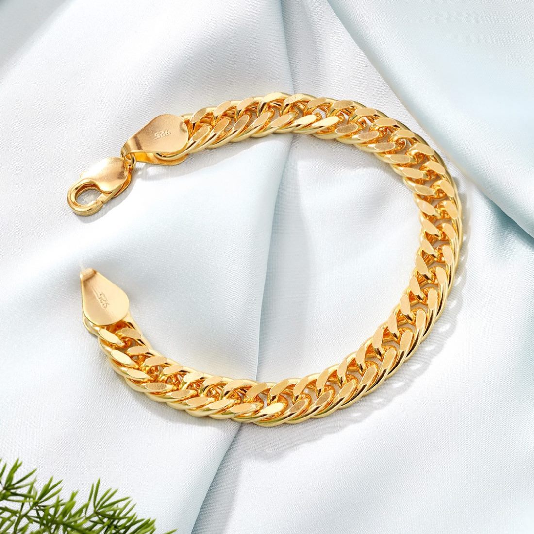 Golden Elegance Men's Curb Chain Bracelet