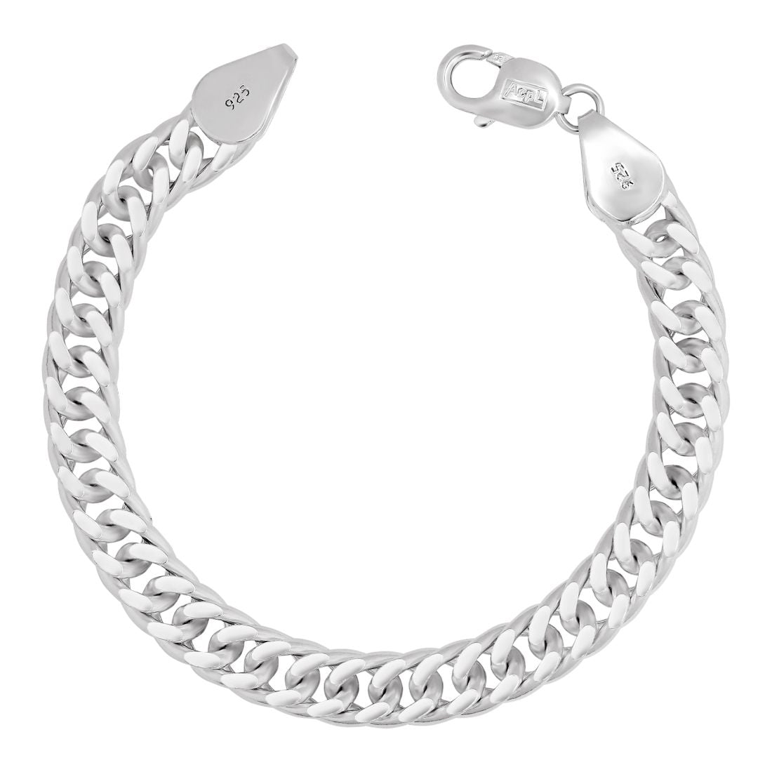 Timeless Strength Men's Sterling Silver Curb Chain Bracelet