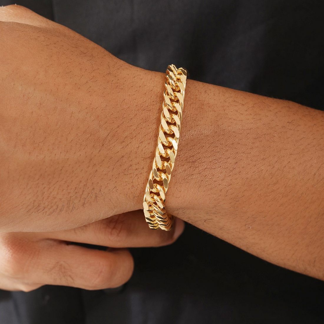 Golden Elegance Men's Curb Chain Bracelet