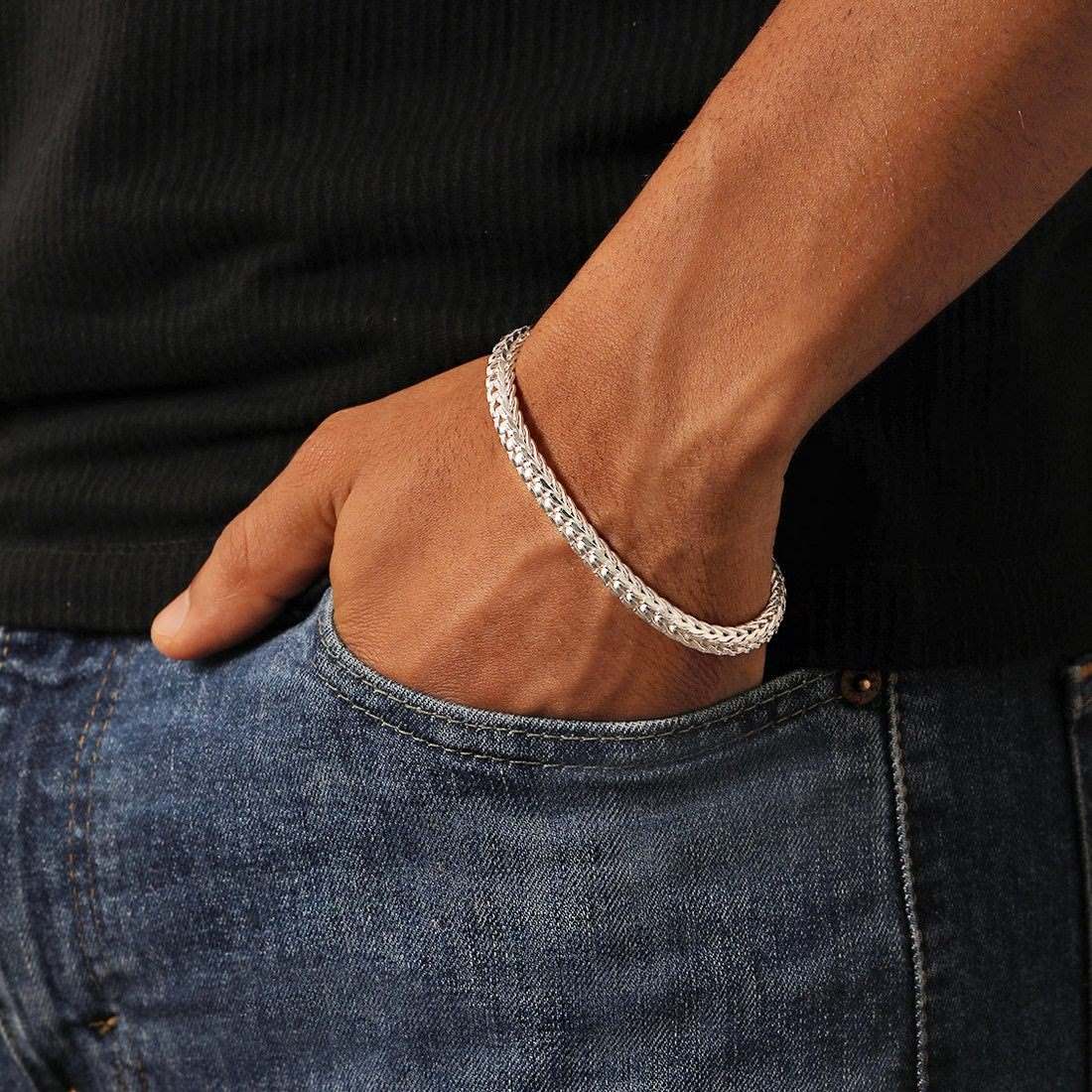 Timeless Strength Silver Men's 925 Sterling Silver bracelet