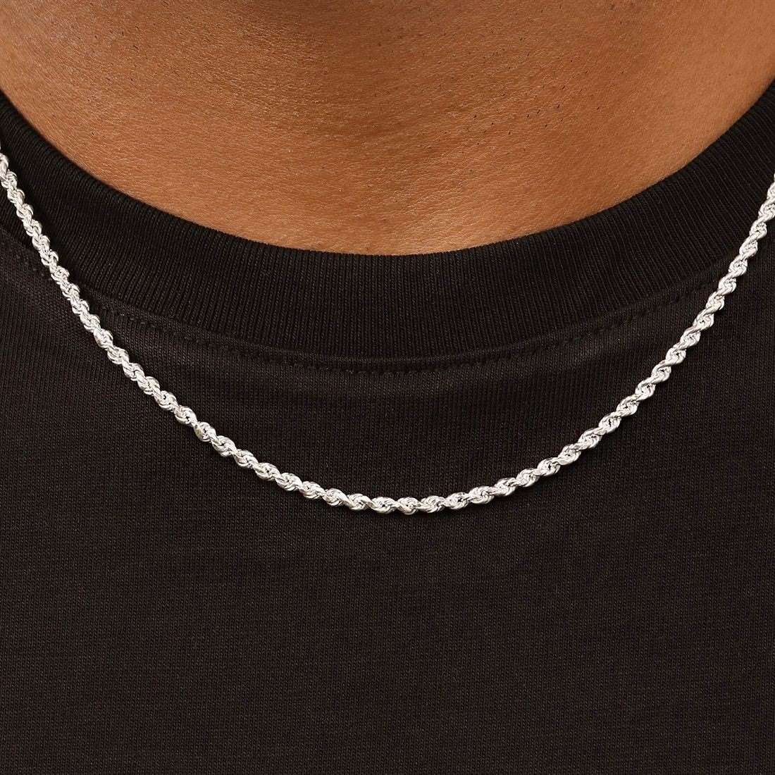 The Modern Twist Rhodium-Plated Sterling Silver Chain