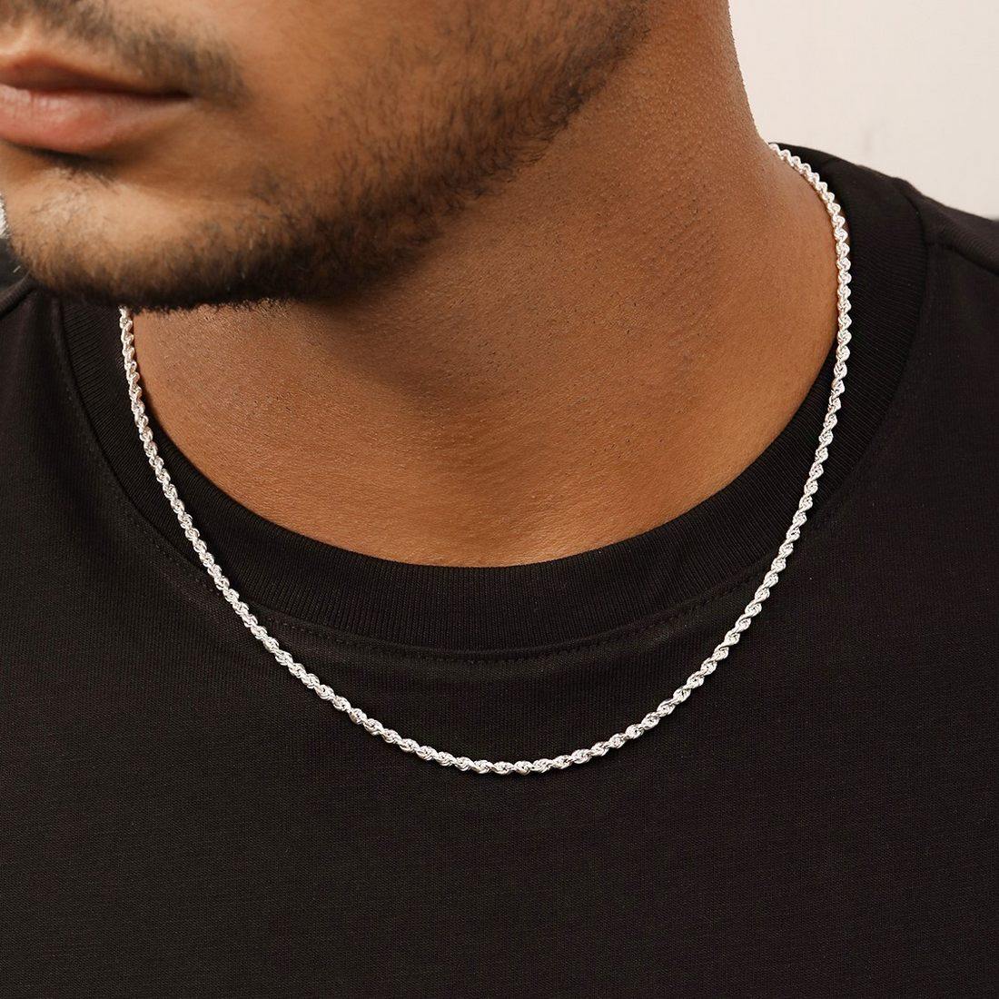 The Modern Twist Rhodium-Plated Sterling Silver Chain