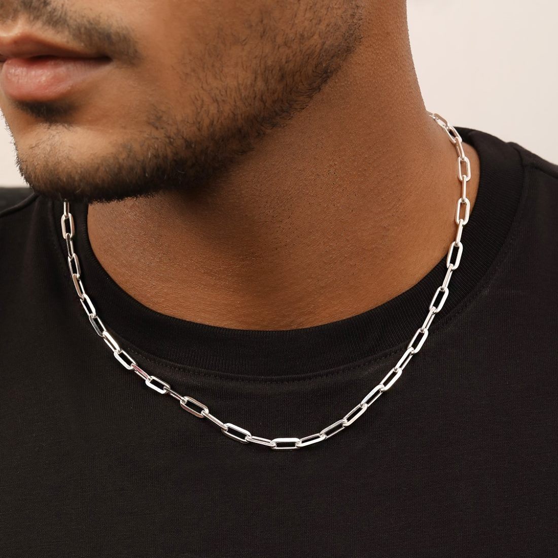 Men's 925 Sterling Silver Linked Chain