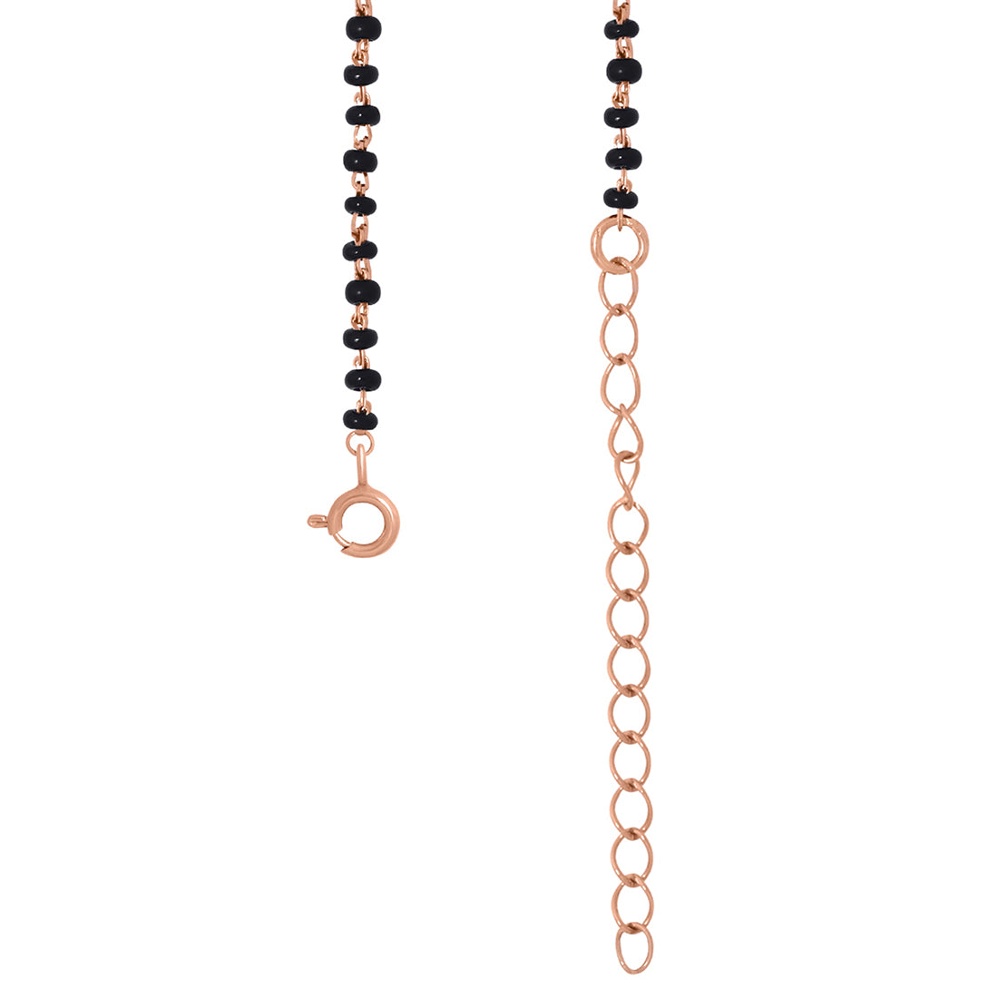 Solitaire Rose Gold Plated 925 Sterling Silver Mangalsutra