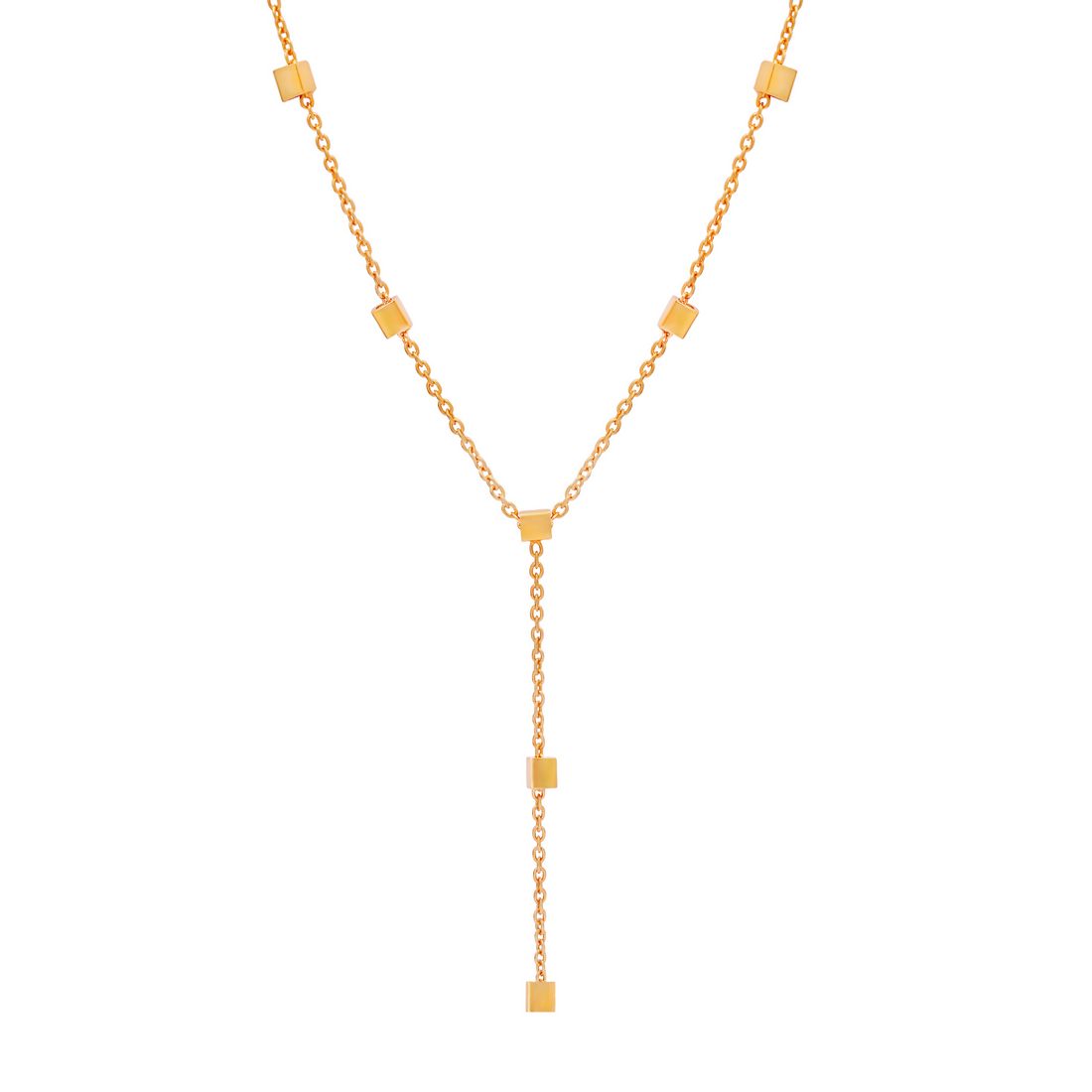 Gilded Square Serenity Gold-Plated 925 Sterling Silver Necklace