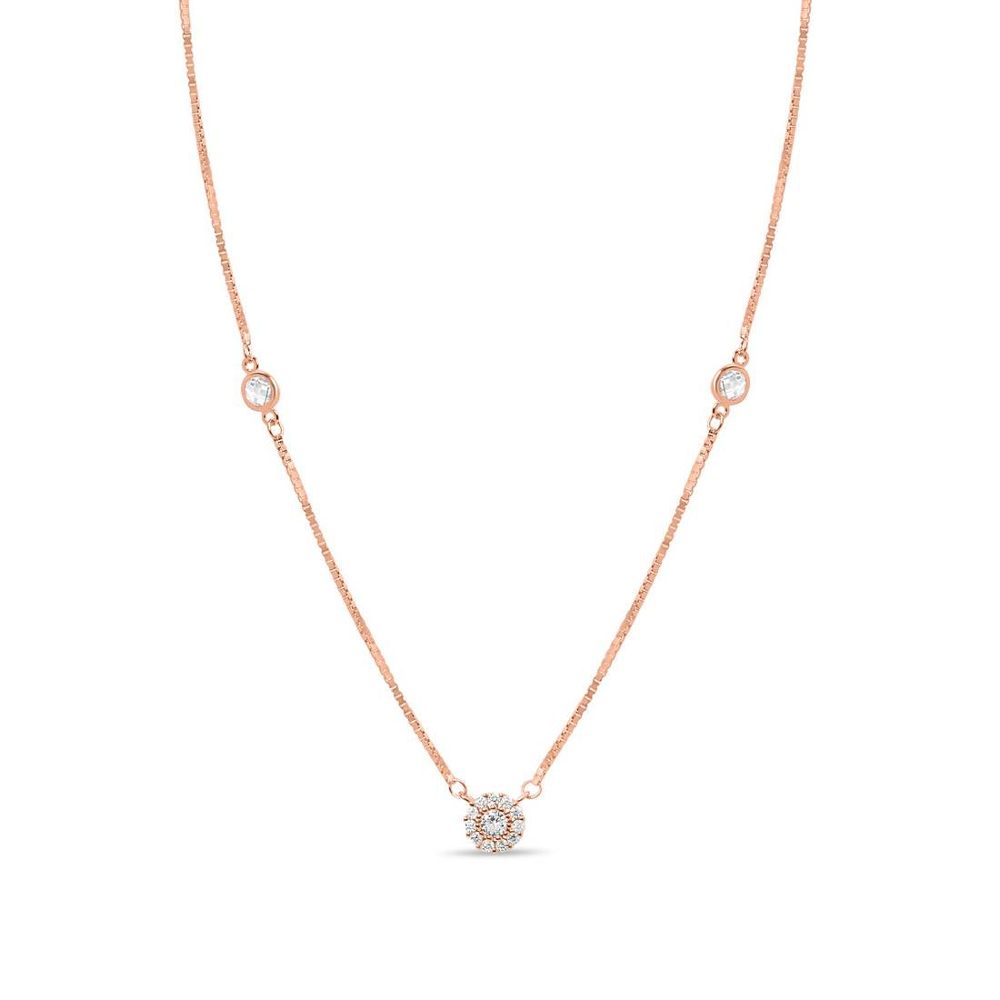 Blooming Beauty Rose Gold Plated 925 Sterling Silver Jewelry Set