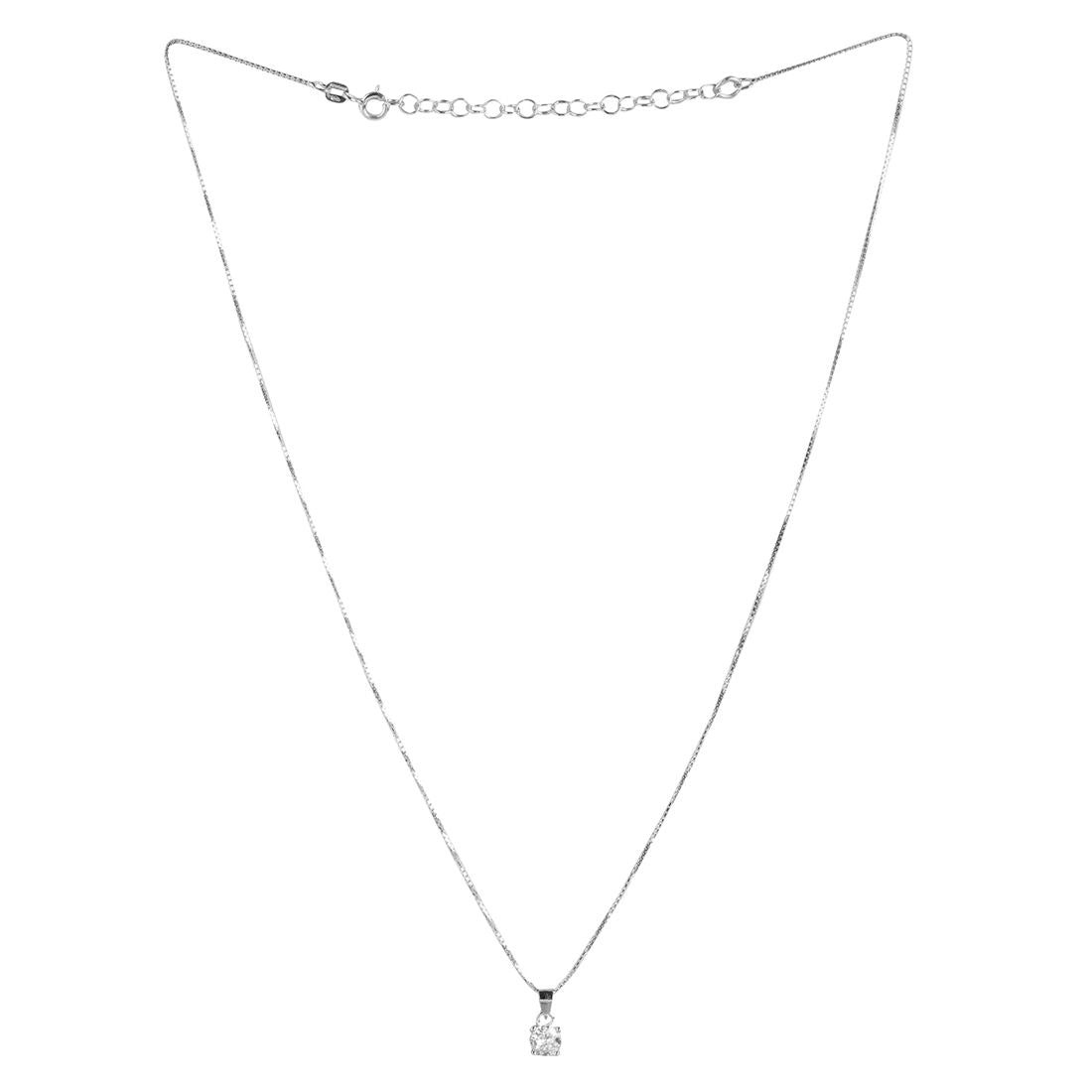 Solitaire 925 Silver Necklace Chain