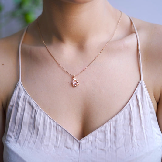 Universal Embrace Rose Gold 925 Silver Necklace with Chain