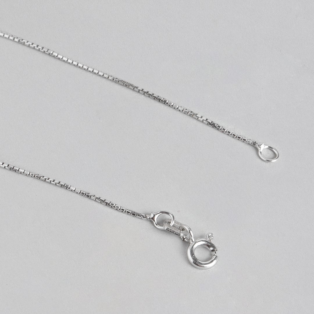 Solitaire 925 Silver Necklace Chain