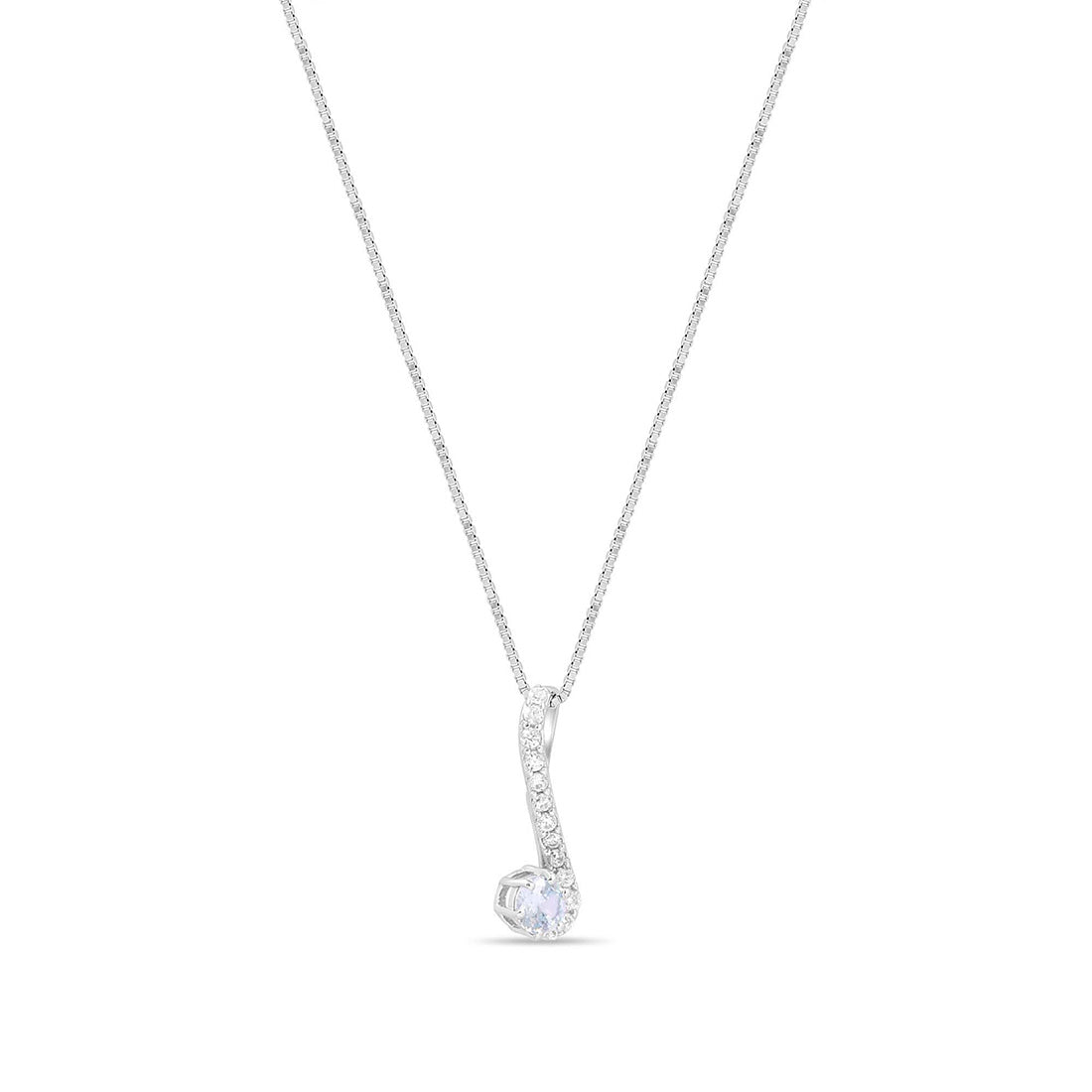 Elegant Rhodium Plated 925 Sterling Silver Pendant