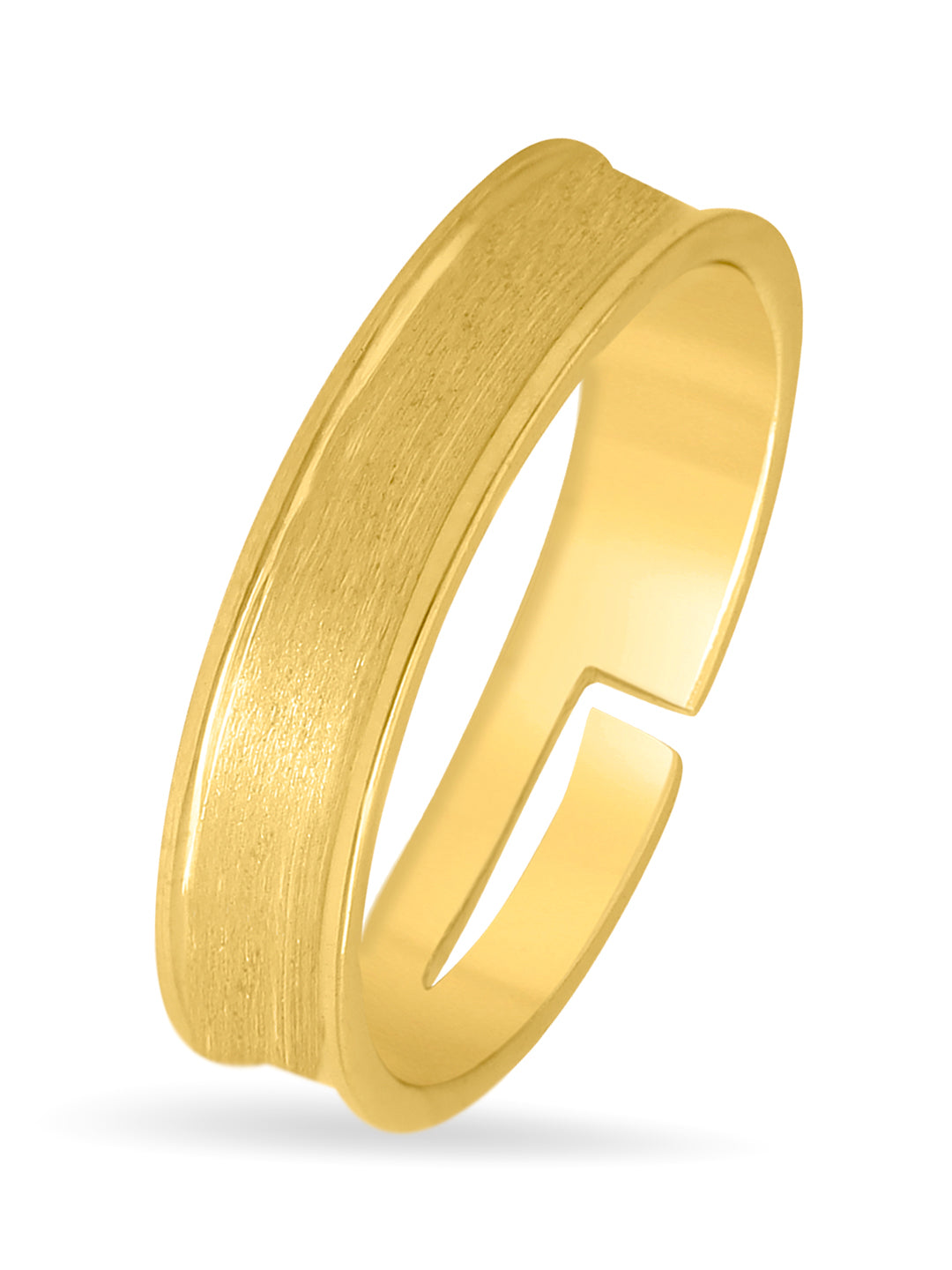 Refined Elegance Gold Plated 925 Sterling Silver Men's Ring