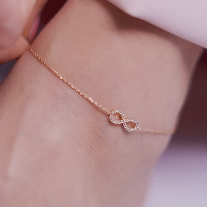 Solid 10 k gold Infinity Bracelet and Anklet collection – Johnny jeweler  st.croix