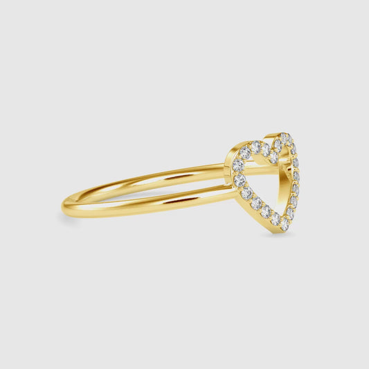 Heart of Gold Diamond Ring