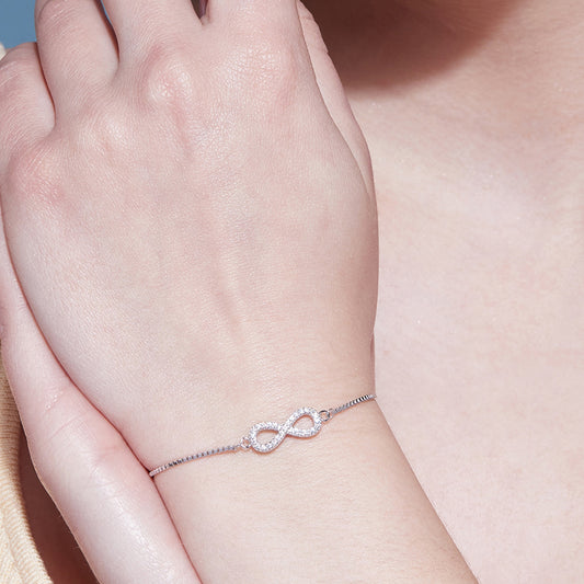 Silver Minimal Infinity 925 Silver Bracelet