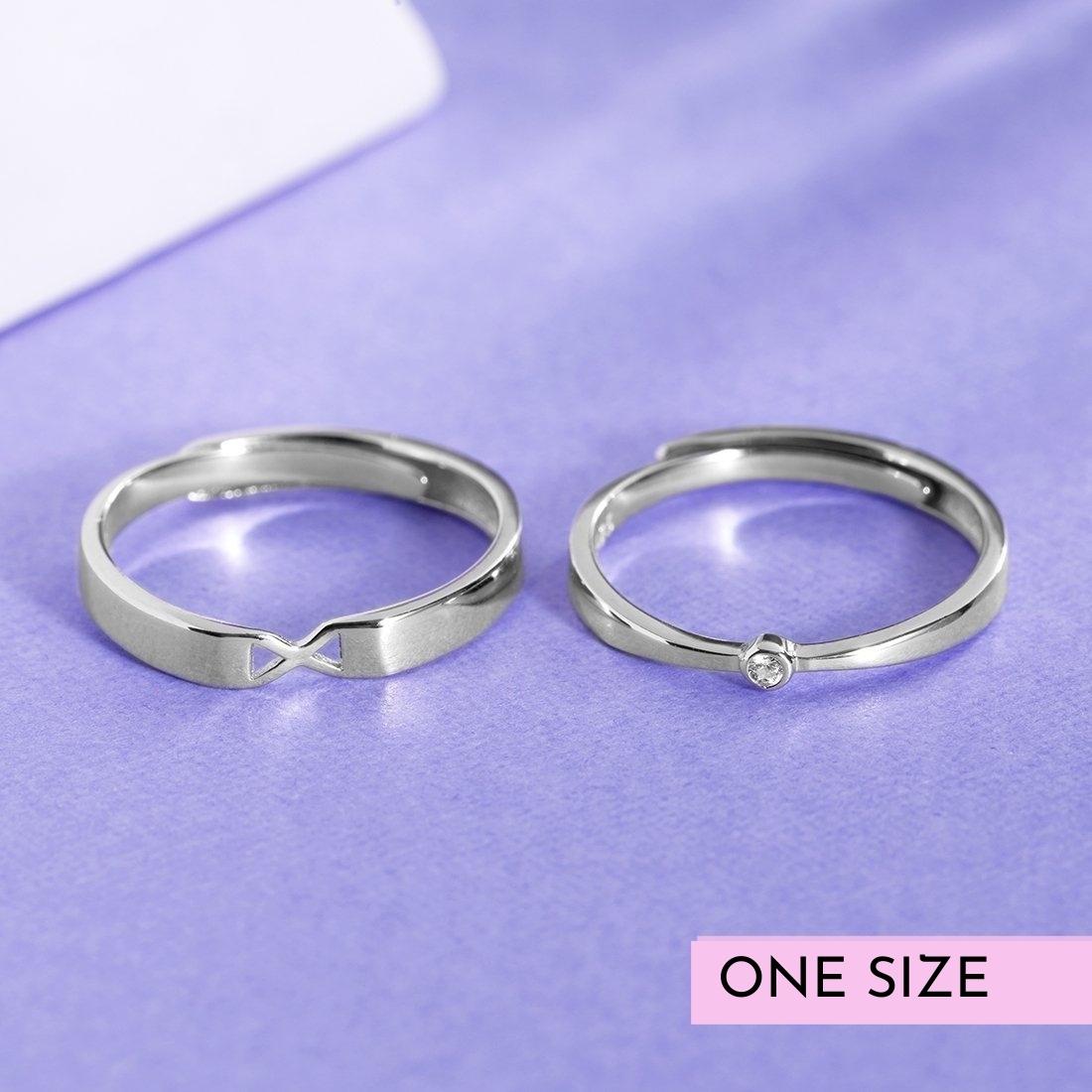 Dsnyu Couple Rings, Silver Stainless Steel Ring, Brothers Unique Matching  Wedding Bands for Birthday Comfort Fit Size 5|Amazon.com